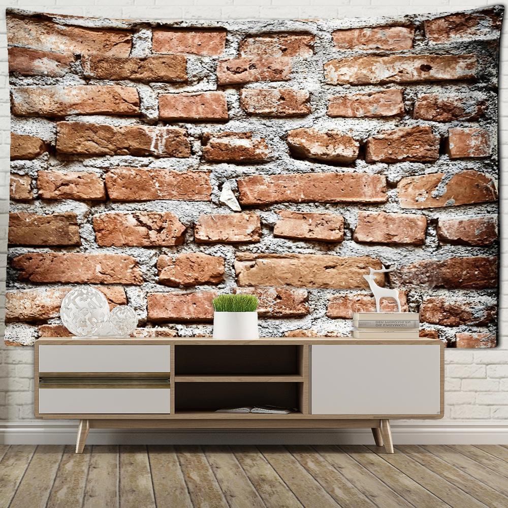 ヴィンテージ風レンガと石模様の壁掛けタペストリー - サイケ - Home Decor Hippie のレビューと価格