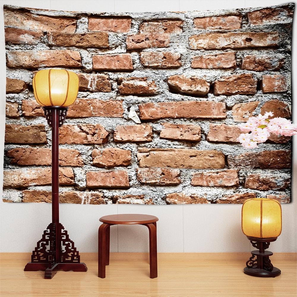ヴィンテージ風レンガと石模様の壁掛けタペストリー - サイケ - Home Decor Hippie のレビューと価格