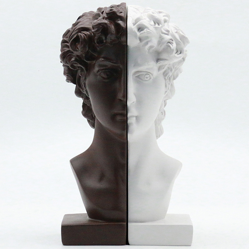 クリエイティブな樹脂製デビッド像の頭部彫刻クラフトブックエン - Abstract Sculpture Resin のレビューと価格