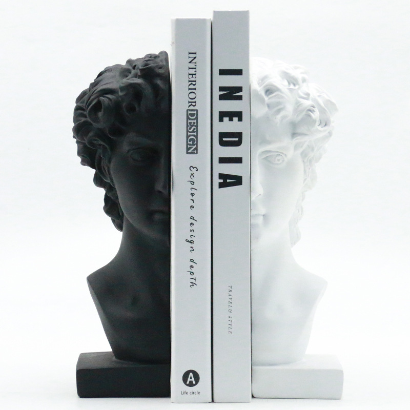 クリエイティブな樹脂製デビッド像の頭部彫刻クラフトブックエン - Abstract Sculpture Resin のレビューと価格