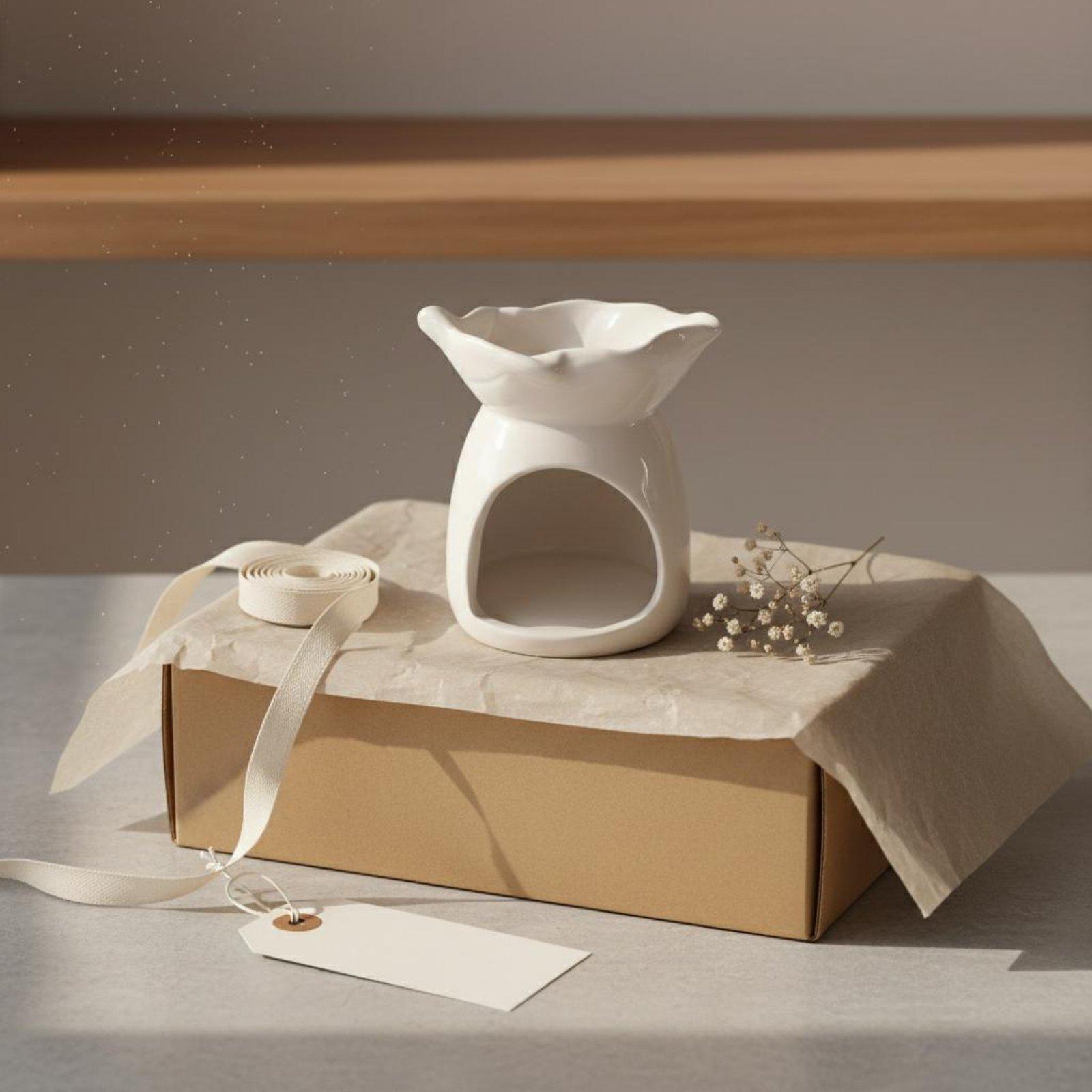 セラミック製アロマキャンドルホルダー、エッセンシャルオイルバ - Home Decor Essentials のレビューと価格