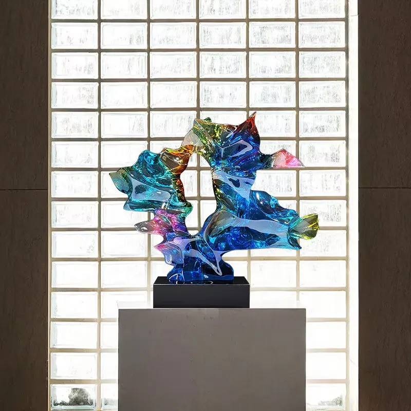 透明樹脂製太湖石彫刻抽象装飾品 リビングルーム デスクトップ - Abstract Sculpture Resin のレビューと価格
