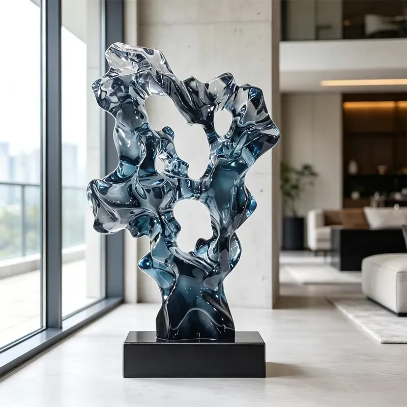 カスタム透明樹脂製手描き抽象彫刻、モダンな室内装飾スタイルの - Abstract Sculpture Resin のレビューと価格