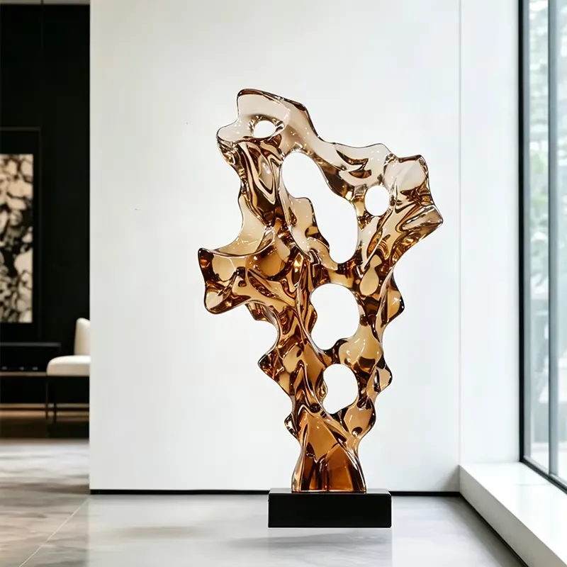カスタム透明樹脂製手描き抽象彫刻、モダンな室内装飾スタイルの - Abstract Sculpture Resin のレビューと価格