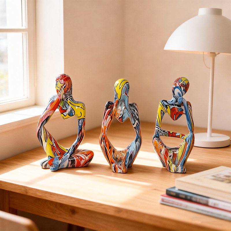 水転写抽象彫刻 ホームデコレーション 寝室、リビングルーム、 - Abstract Sculpture Resin のレビューと価格