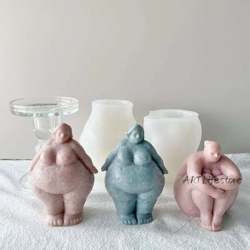 シリコーンの形をしたキャンドル型,3D脂肪の女性の肖像画の彫 - Abstract Sculpture Resin のレビューと価格
