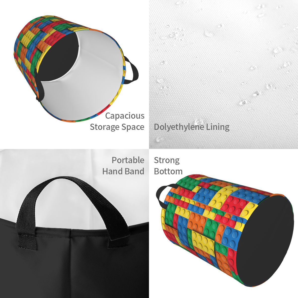 ビルディングブロックレンガランドリーバスケット収納バスケット - Home Decor Hampers のレビューと価格