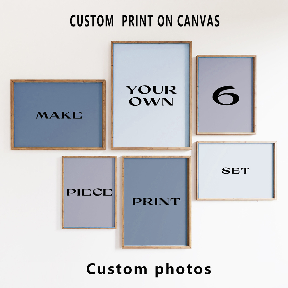6 ピース/セットカスタムキャンバスプリント写真壁アートパー - Home Decor Aesthetic Pinterest のレビューと価格