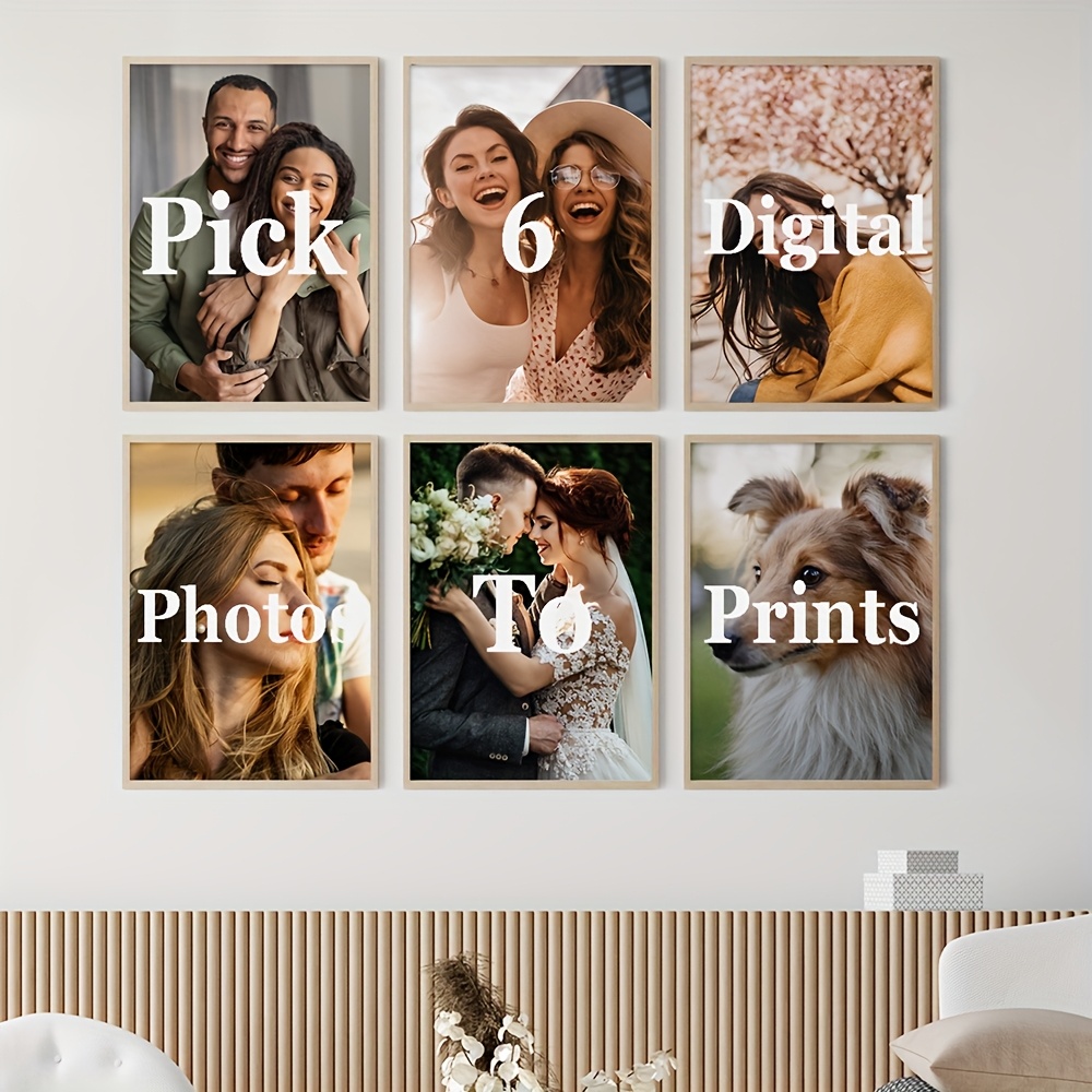 6 ピース/セットカスタムキャンバスプリント写真壁アートパー - Home Decor Aesthetic Pinterest のレビューと価格