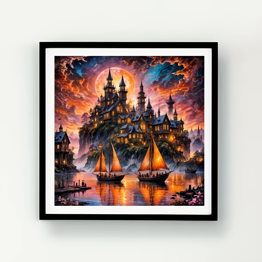 満月の下の城 ジグソーパズル 500/1024ピース ホリデ - Home Decor Under 500 のレビューと価格