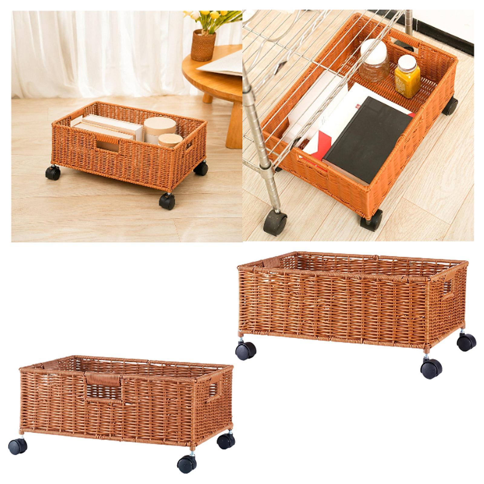 車輪付き収納バスケット装飾多機能キッチンリビングルーム家庭用 - Home Decor Hampers のレビューと価格