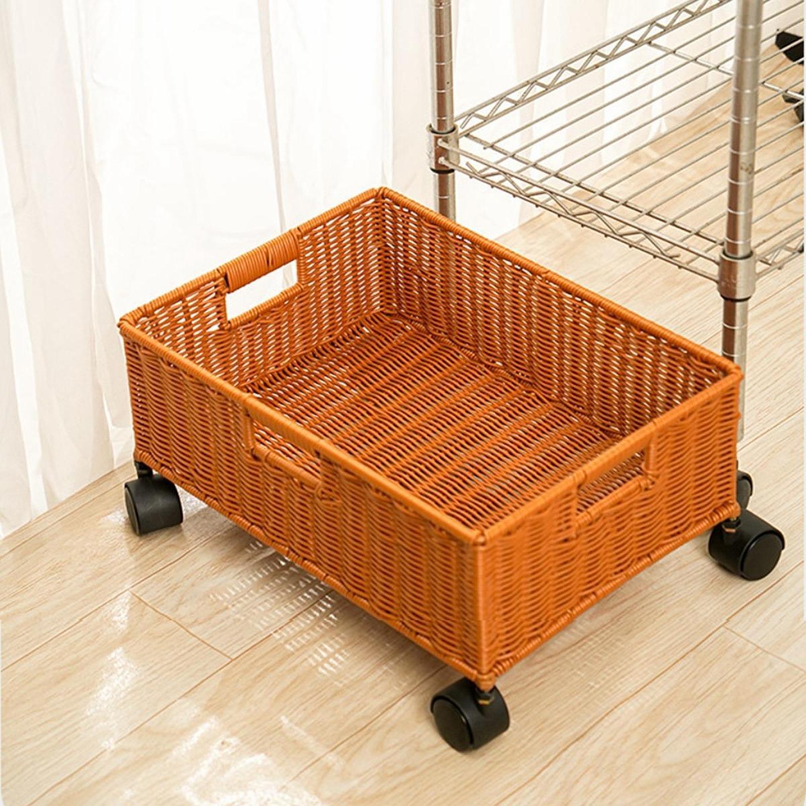 車輪付き収納バスケット装飾多機能キッチンリビングルーム家庭用 - Home Decor Hampers のレビューと価格