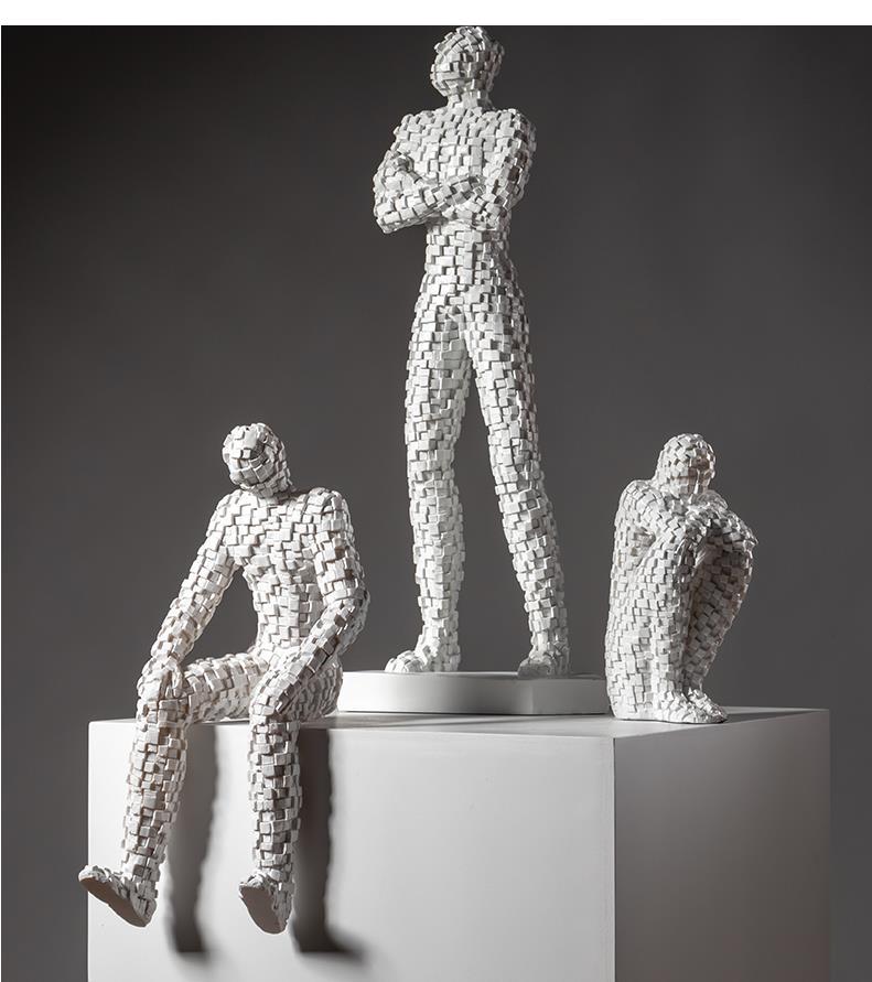 モザイク人物彫刻抽象芸術装飾品家の装飾像手工芸品北欧 - Abstract Sculpture Resin のレビューと価格