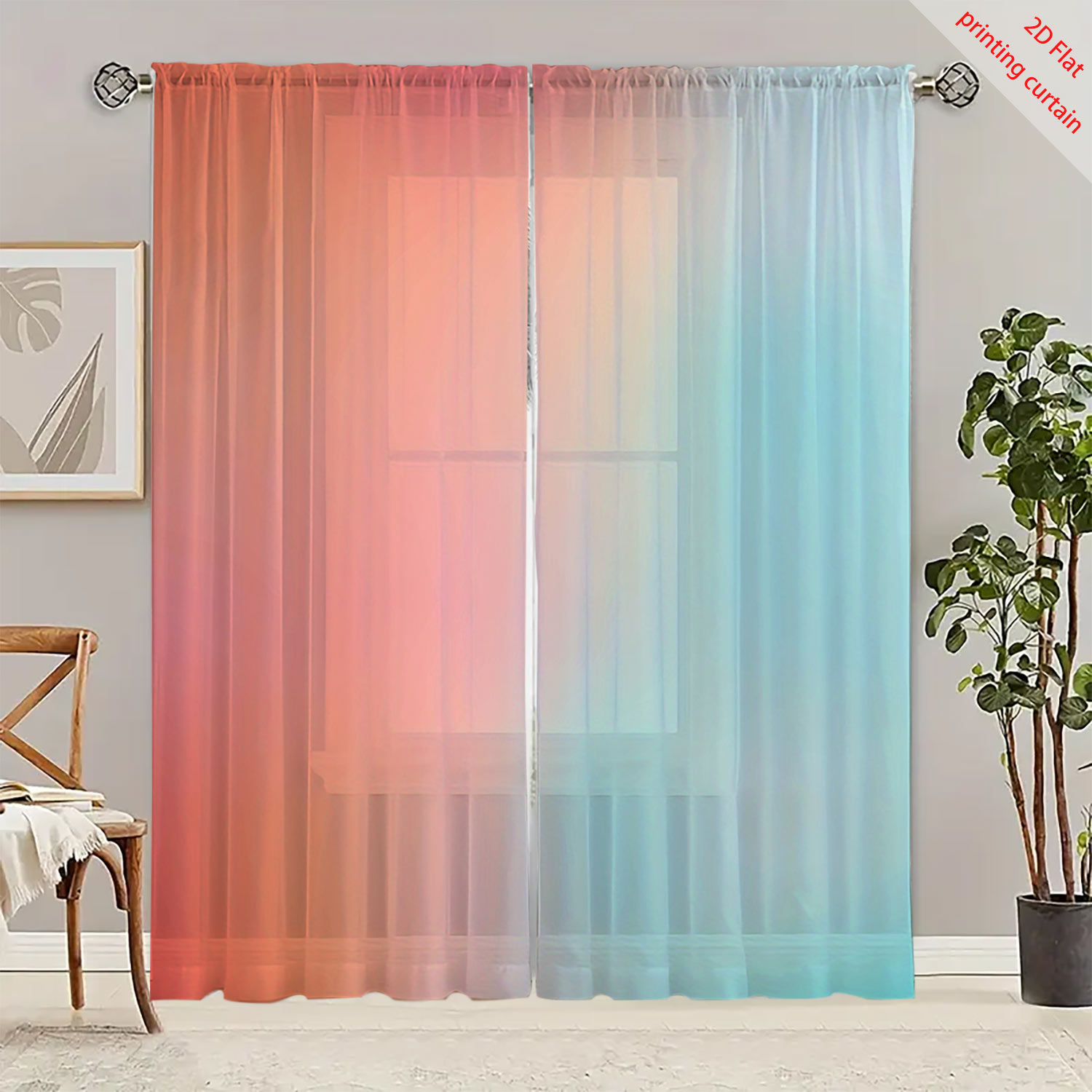 夢のようなバブルプリントガーゼカーテン、グラデーション透明カ - Home Decor Youtube のレビューと価格